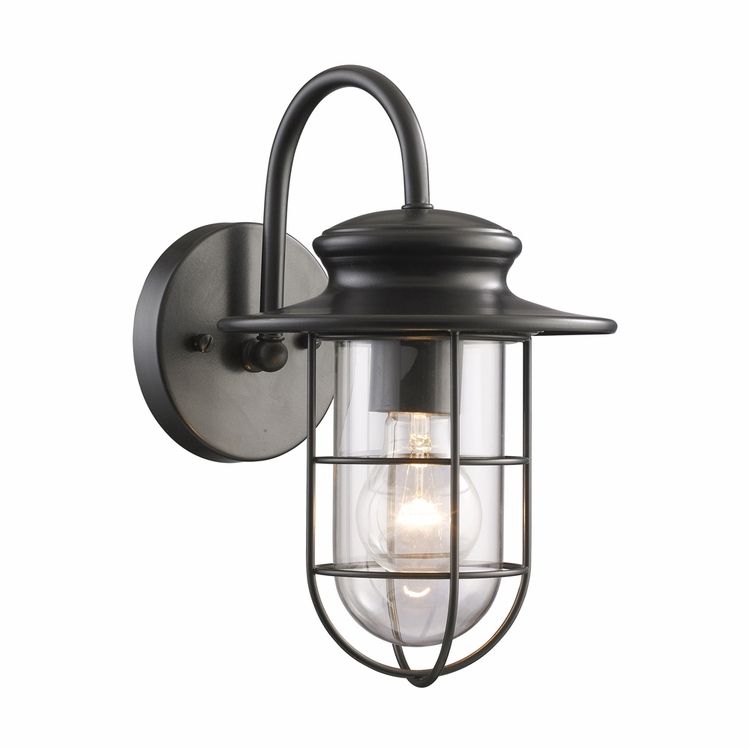 Most Recently Released Elk Lighting – Portside 1 Light Outdoor Wall Sconce In Within Mccay Matte Black Outdoor Wall Lanterns (Photo 1 of 15)