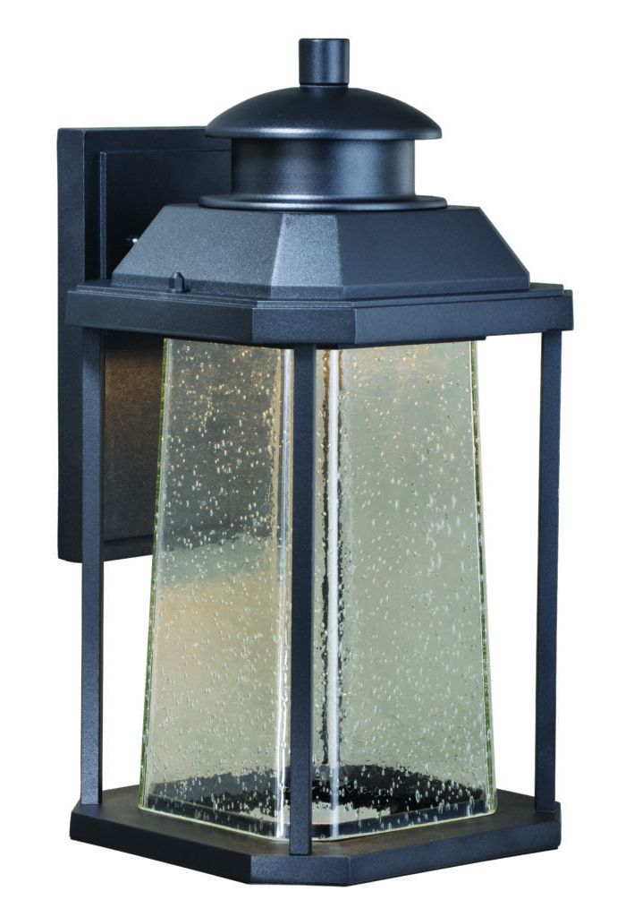 Popular Southport 6.5 In Outdoor Wall Light Matte Black – Vaxcel Regarding Needham Dark Bronze 17'' H Seeded Glass Outdoor Flush Mount (Photo 7 of 15)