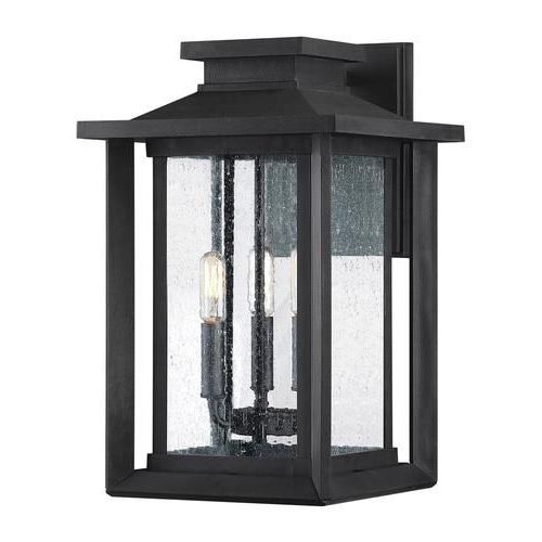 Quoizel Wakefield 17 In H Earth Black Candelabra Base (e Intended For Widely Used Turcot 12'' H Wall Lanterns (View 15 of 15)