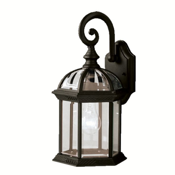 Shop Portfolio Barrie 15.5 In H Black Outdoor Wall Light With Popular Bellefield Black 15'' H Outdoor Wall Lanterns (Photo 1 of 15)