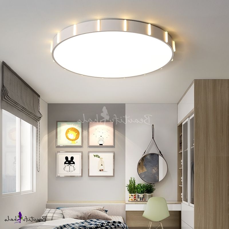 Well Known Modern Flush Mount Ceiling Light With Frosted Diffuser Throughout Whisnant Black Integrated Led Frosted Glass Outdoor Flush Mount (View 10 of 15)