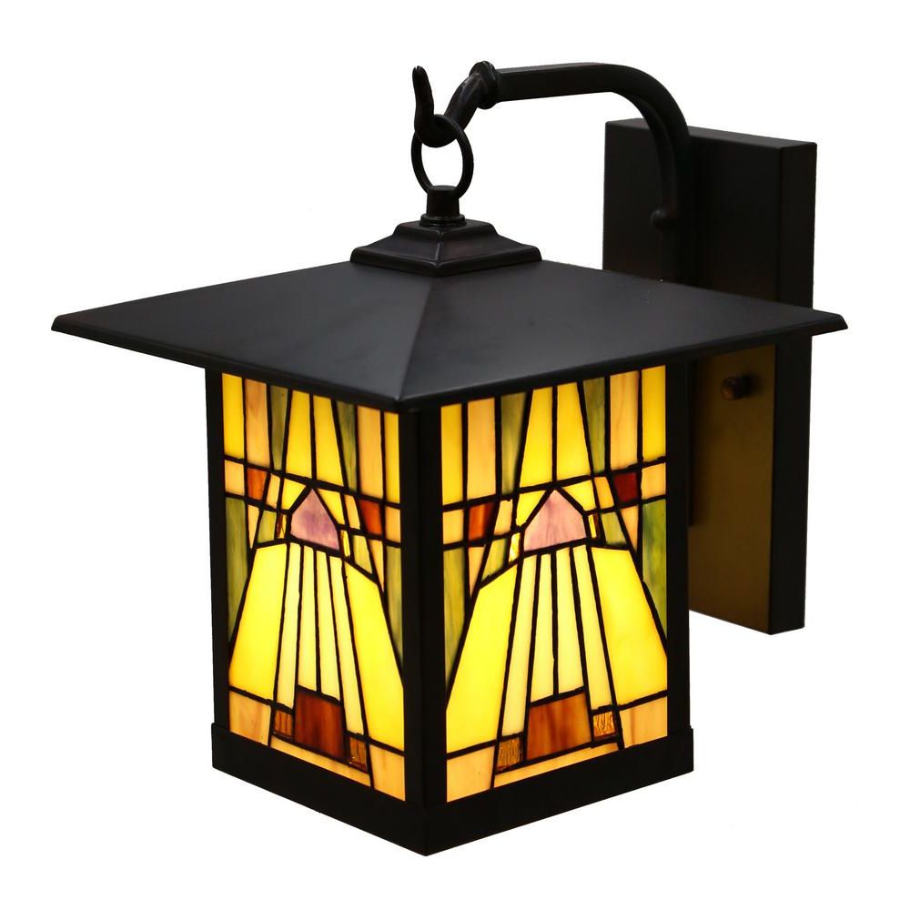Wrentham Beveled Glass Outdoor Wall Lanterns For Widely Used River Of Goods Pharoh 1 Light Bronze Outdoor Mission (View 4 of 15)