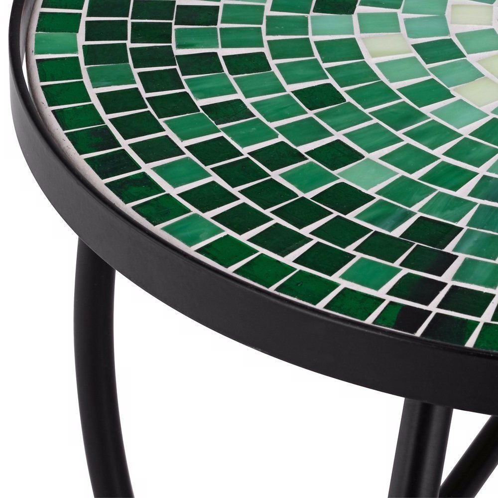 Bella Green Mosaic Outdoor Accent Table (View 15 of 15)