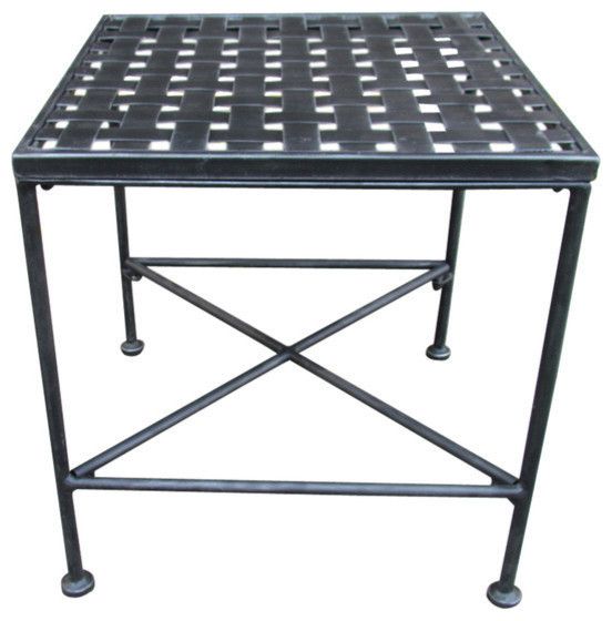 Black Iron Outdoor Accent Tables In Well Known Gdf Studio Kent Outdoor Black Iron End Table – Industrial – Outdoor (View 14 of 15)
