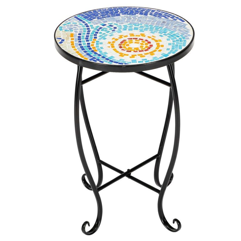 Dragonfly Mosaic Outdoor Accent Tables In 2019 Patio Side Table Plant Stands In/outdoor Accent Table Small Mosaic (View 5 of 15)