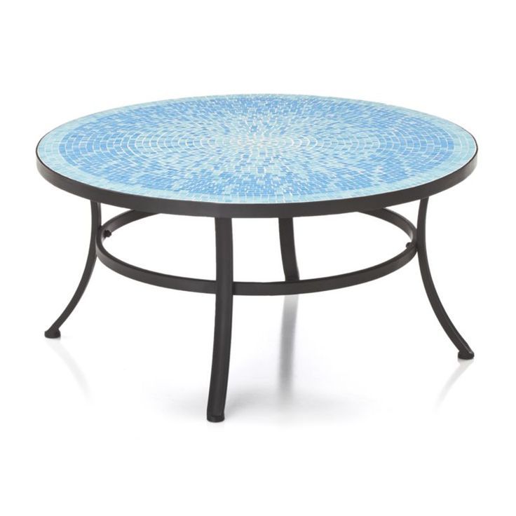 Fashionable Blue Mosaic Outdoor Coffee Table / Amazon Com Vingli Mosaic Accent Inside Ocean Mosaic Outdoor Accent Tables (View 7 of 15)