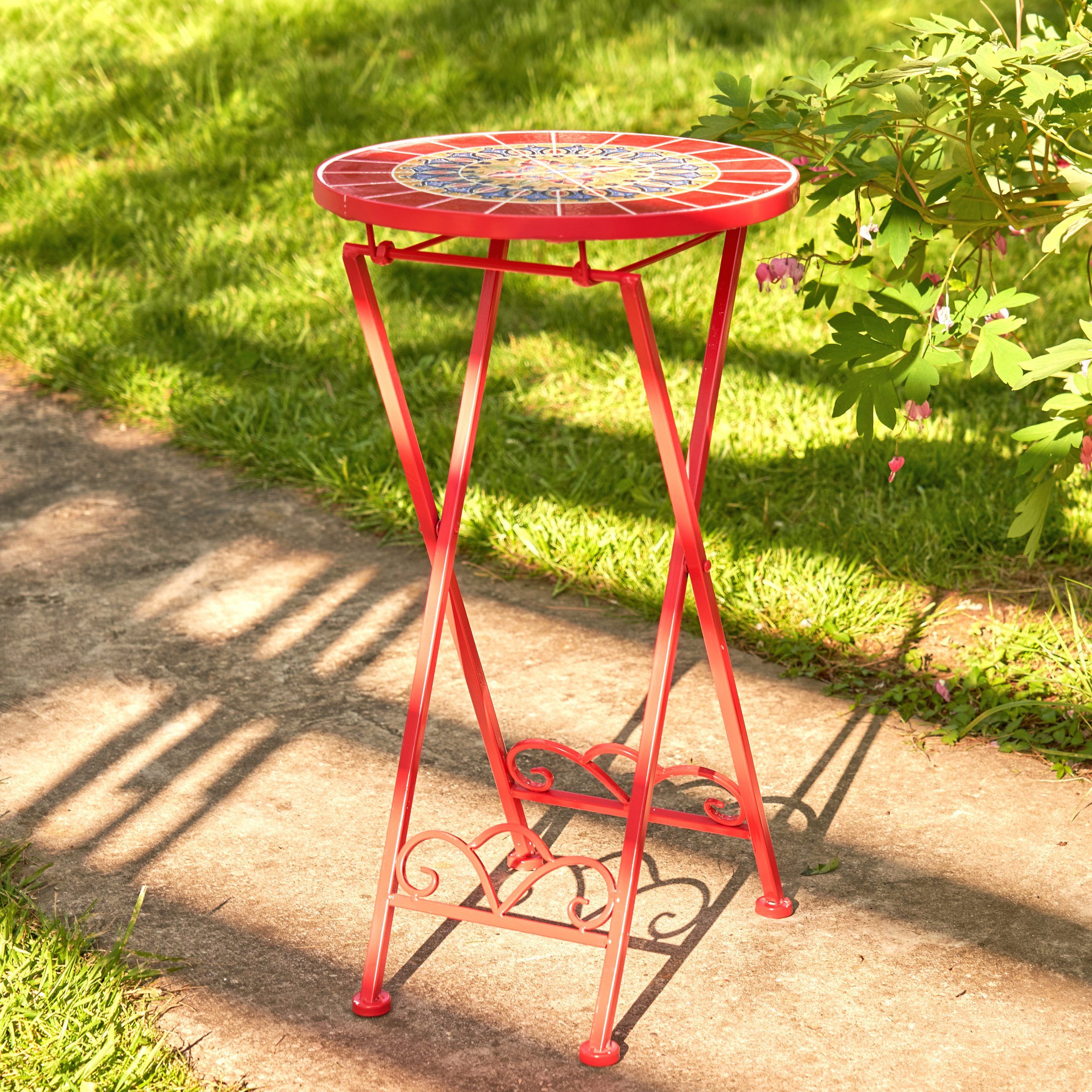 Mosaic Outdoor Accent Tables Intended For Widely Used "paris Ii" Small Mosaic Accent Table (View 14 of 15)