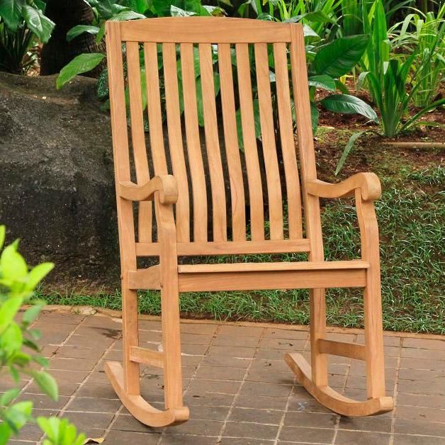 Most Popular Dark Natural Rocking Chairs With All Natural Teak Rocking Chair (View 12 of 15)