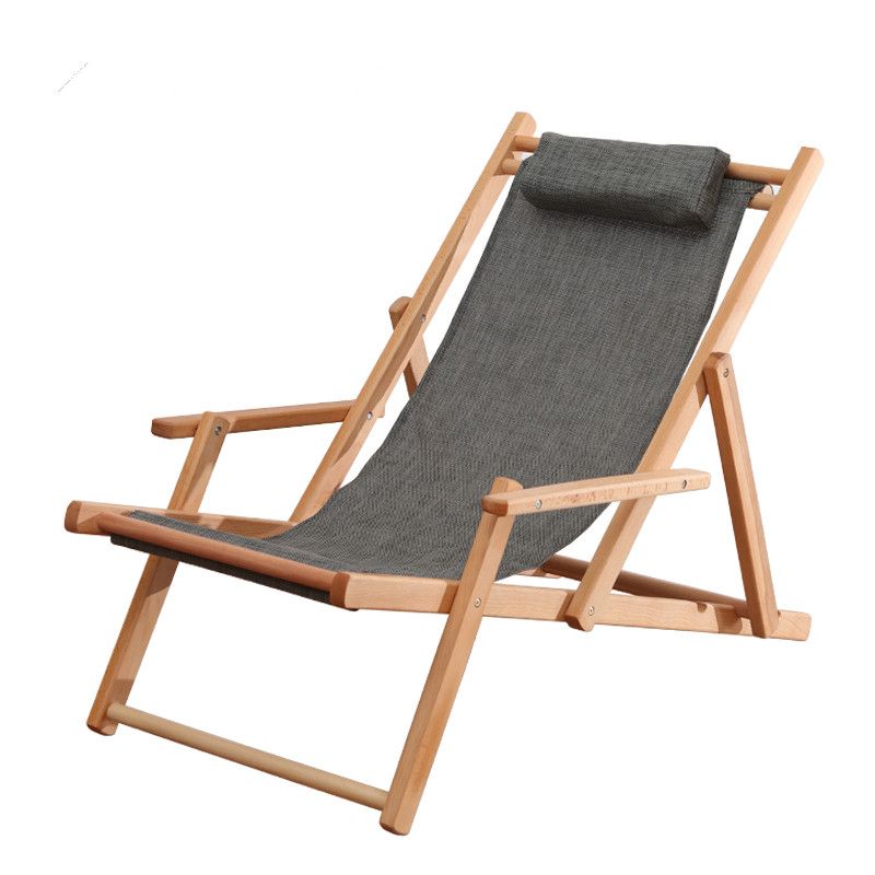 Natural Wood Outdoor Lounger Chairs Throughout Preferred Adjustable Sling Chair Natural Beech Wood Frame Portable Patio Wooden (View 11 of 15)