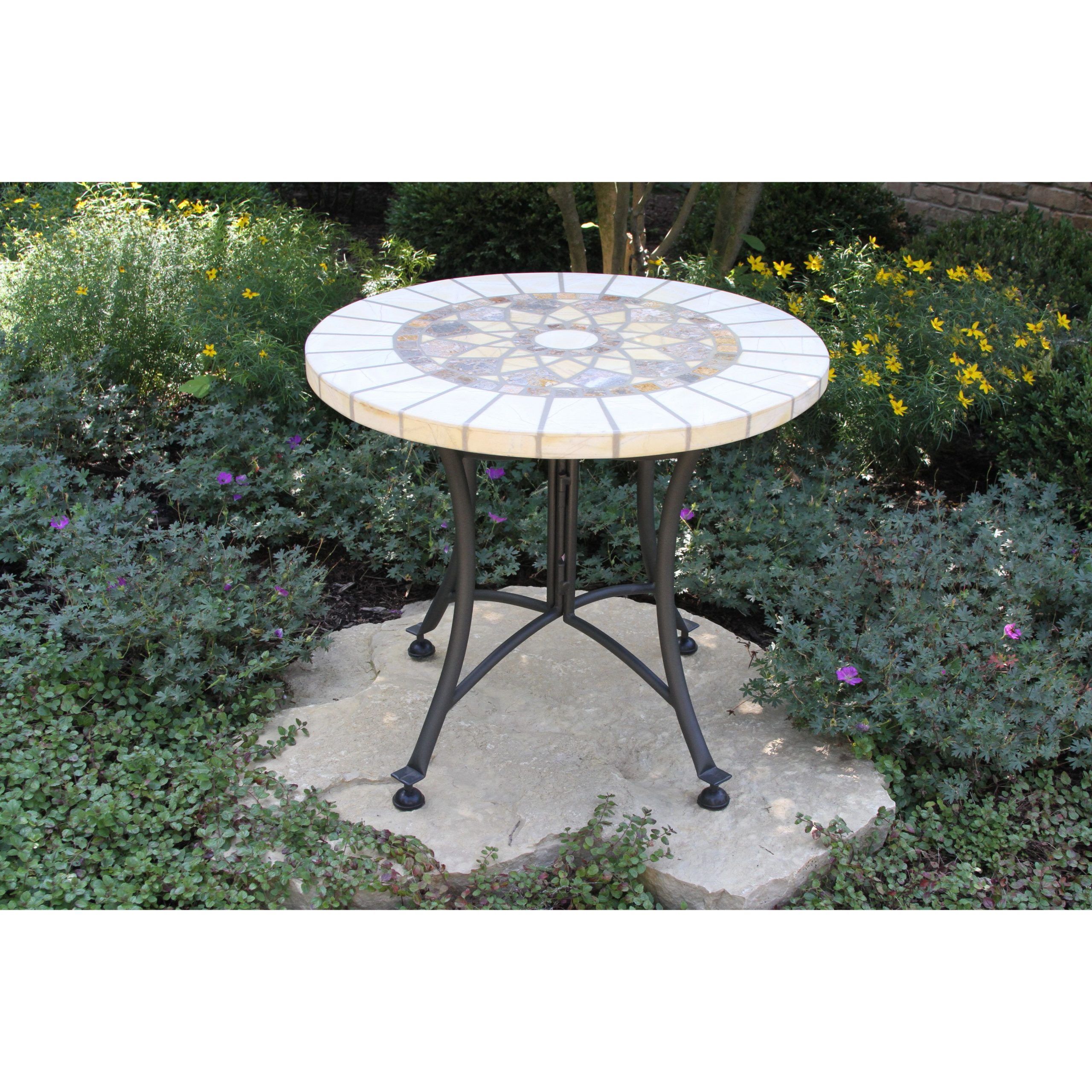 Outdoor Accent Table, Mosaic Accent Inside Sunburst Mosaic Outdoor Accent Tables (View 7 of 15)
