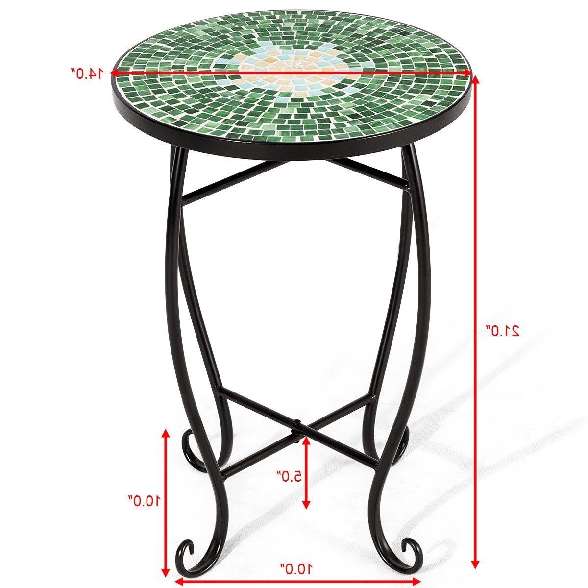 Outdoor Accent Within Well Liked Ocean Mosaic Outdoor Accent Tables (View 3 of 15)