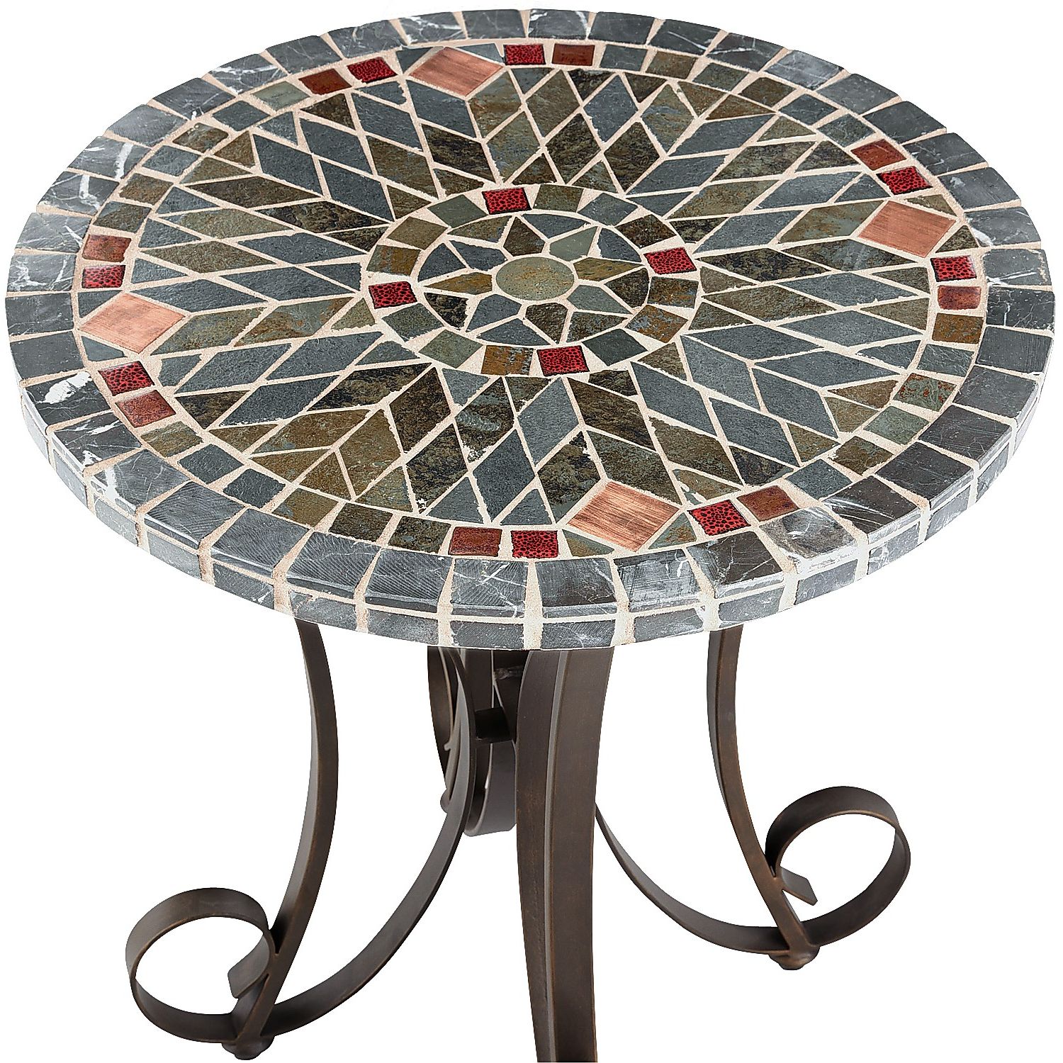 Verazze Mosaic Accent Table – Pier1 Within Well Liked Sunburst Mosaic Outdoor Accent Tables (View 6 of 15)