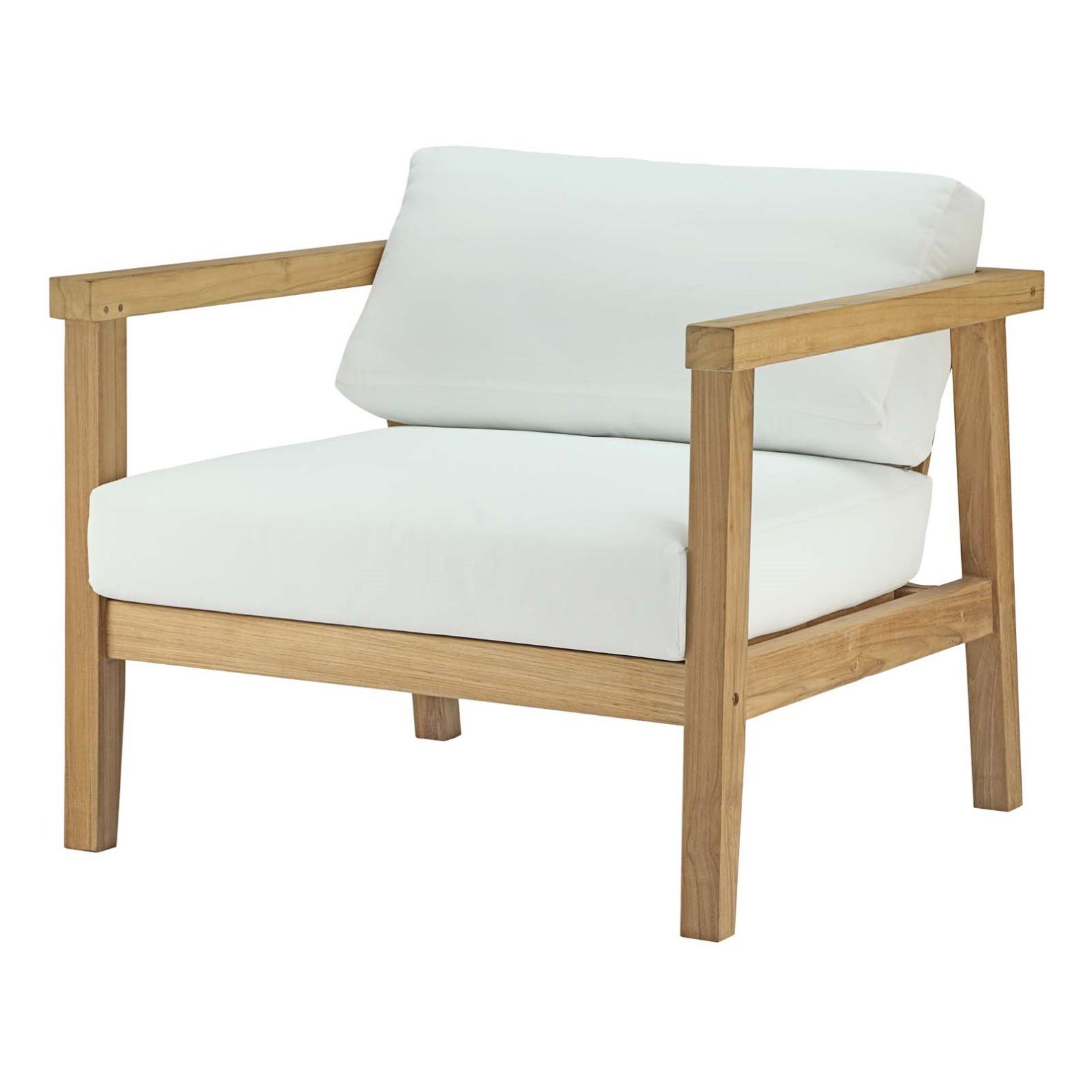 Widely Used Natural Wood Outdoor Lounger Chairs Throughout Modern Contemporary Urban Design Outdoor Patio Balcony Lounge Chair (View 10 of 15)