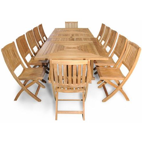 13 Piece Extendable Patio Dining Sets With Newest Sanibel Grand Teak 13 Piece Dining Set (with Images) (View 11 of 15)