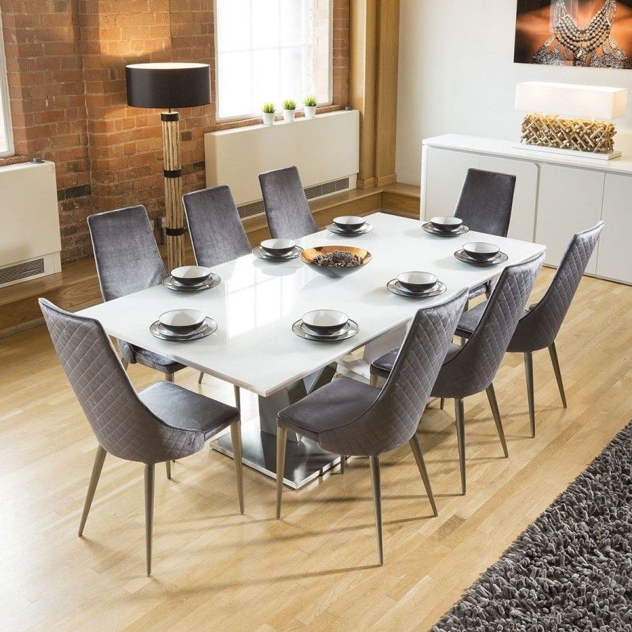 2019 Armless Square Dining Sets Intended For White Dining Room Table With 8 Chairs • Faucet Ideas Site (View 6 of 15)