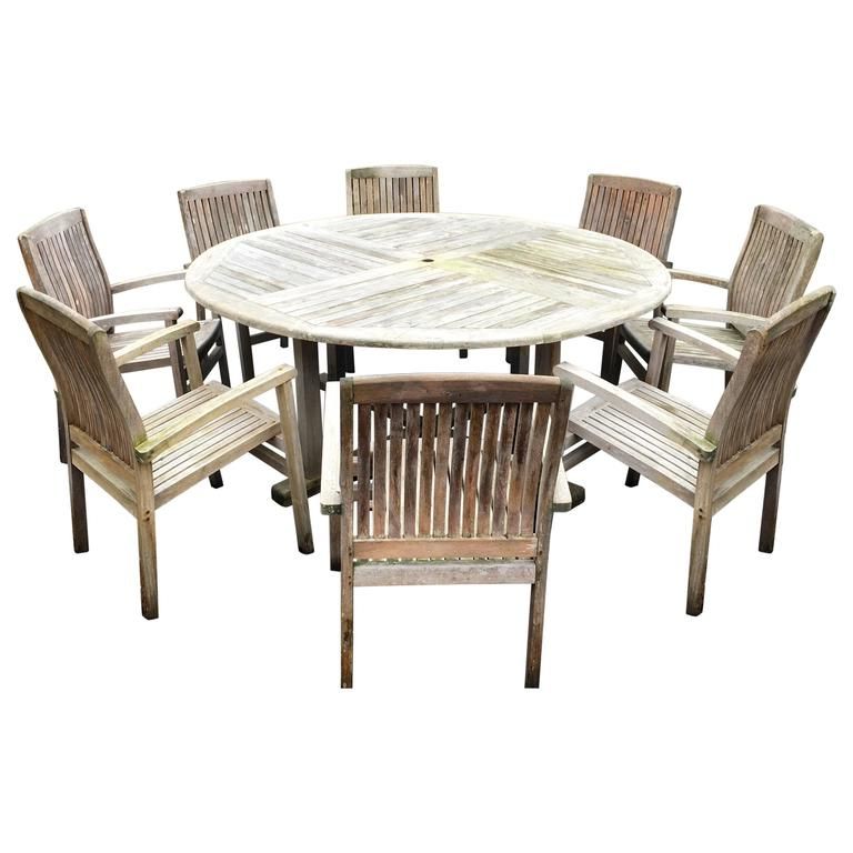 2020 Octagonal Outdoor Dining Sets With English Teak Dining Set For Eight With Octagonal Table For Sale At 1stdibs (View 15 of 15)