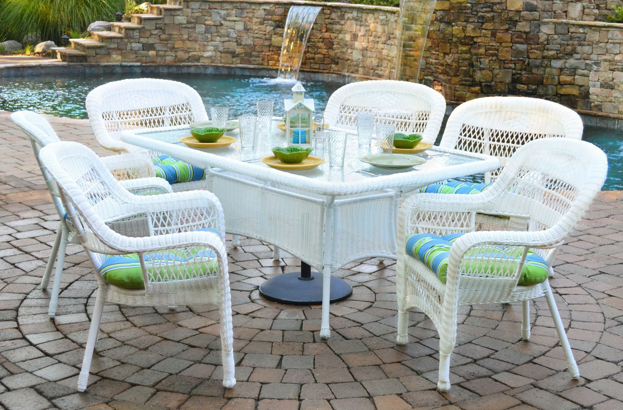 2020 White Outdoor Patio Dining Sets With Regard To Pin On Furniture Fun! (View 8 of 15)