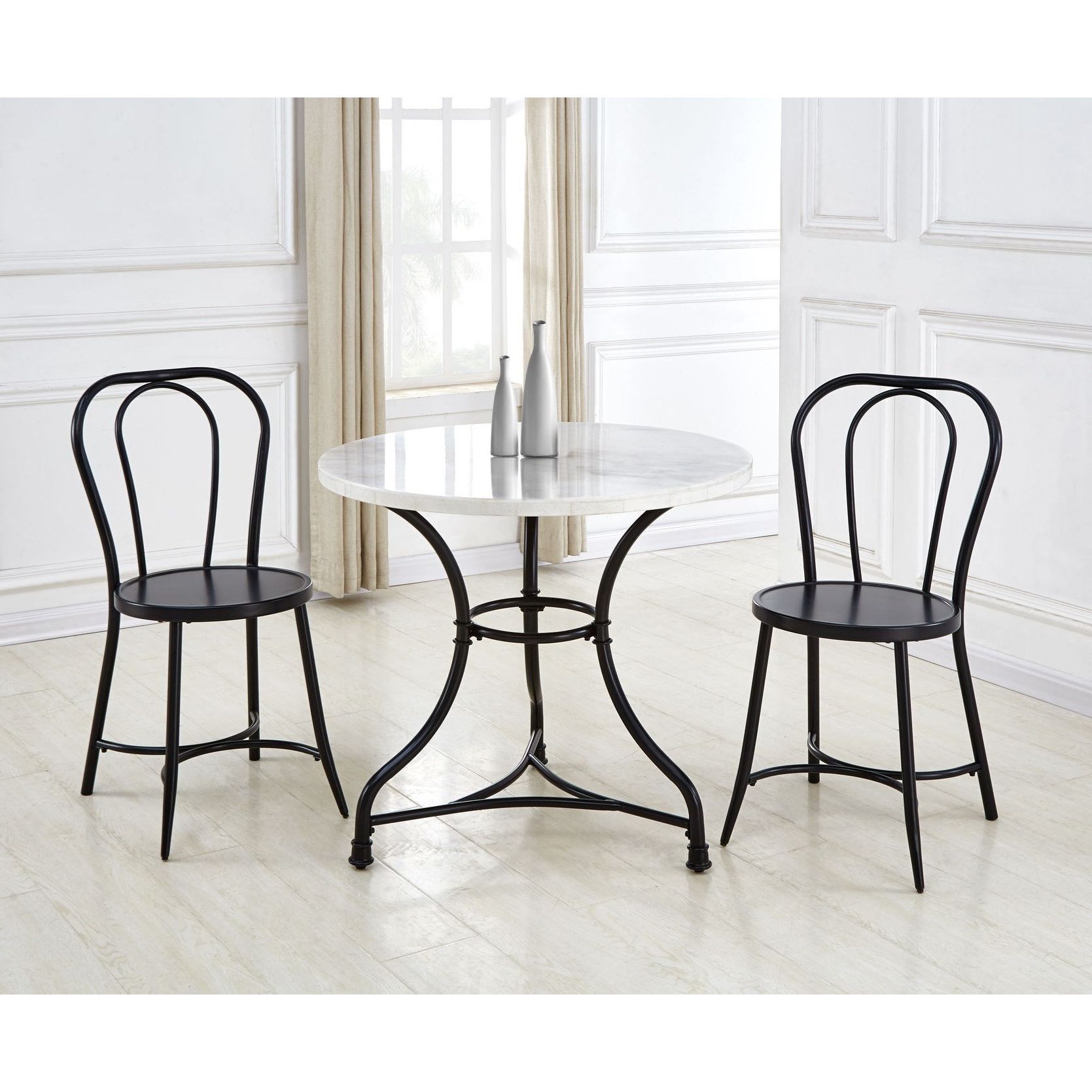 3 Piece Bistro Dining Sets Intended For Popular Belfort Essentials Claire Contemporary 3 Piece Bistro Table And Chair (View 13 of 15)