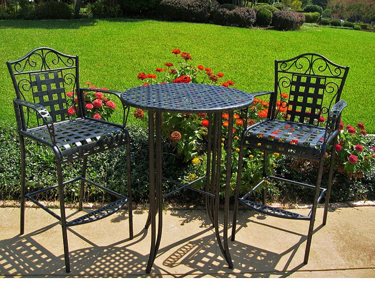 3 Piece Patio Bistro Sets With Current 3 Piece Bar Height Patio Bistro Sets For The Outdoors – Reviews (View 8 of 15)