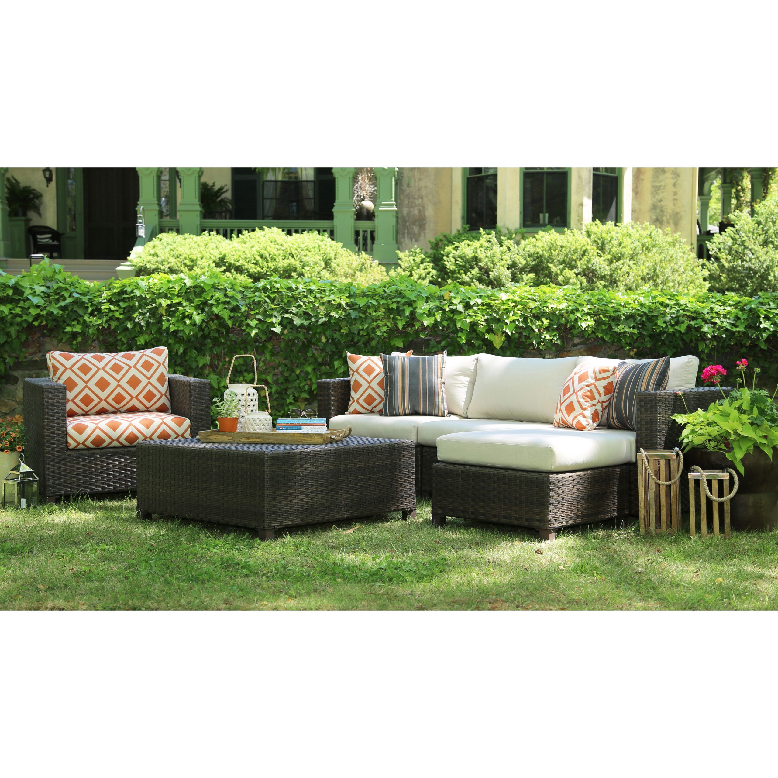 4 Piece Outdoor Seating Patio Sets In Most Up To Date Ae Outdoor Biscayne 4 Piece Deep Seating Conversation Set (View 6 of 15)