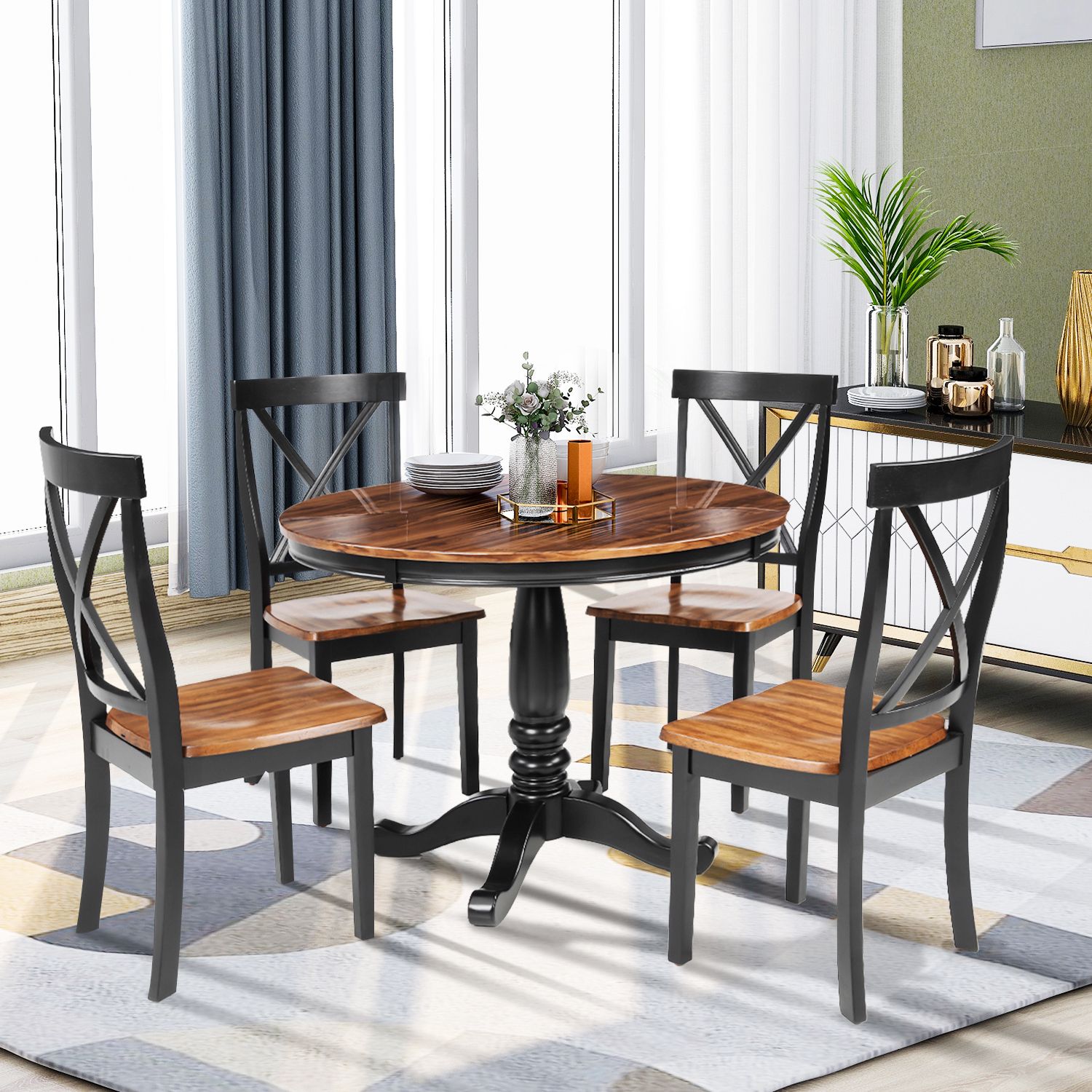5 Piece Round Dining Sets With Current Round Dining Room Table Set For 4 Persons, 5 Piece Dining Room Table (View 13 of 15)