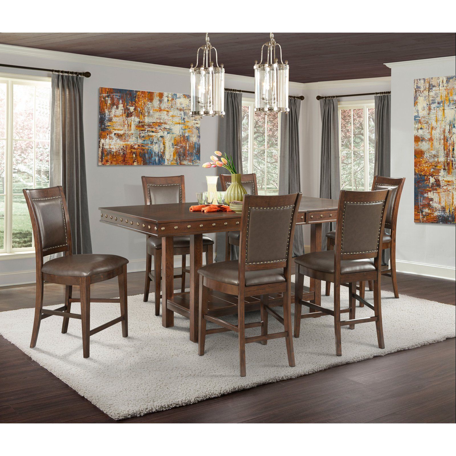 7 Piece Extendable Dining Sets With Current Picket House Furnishings Pruitt 7 Piece Counter Height Extension Dining (View 4 of 15)