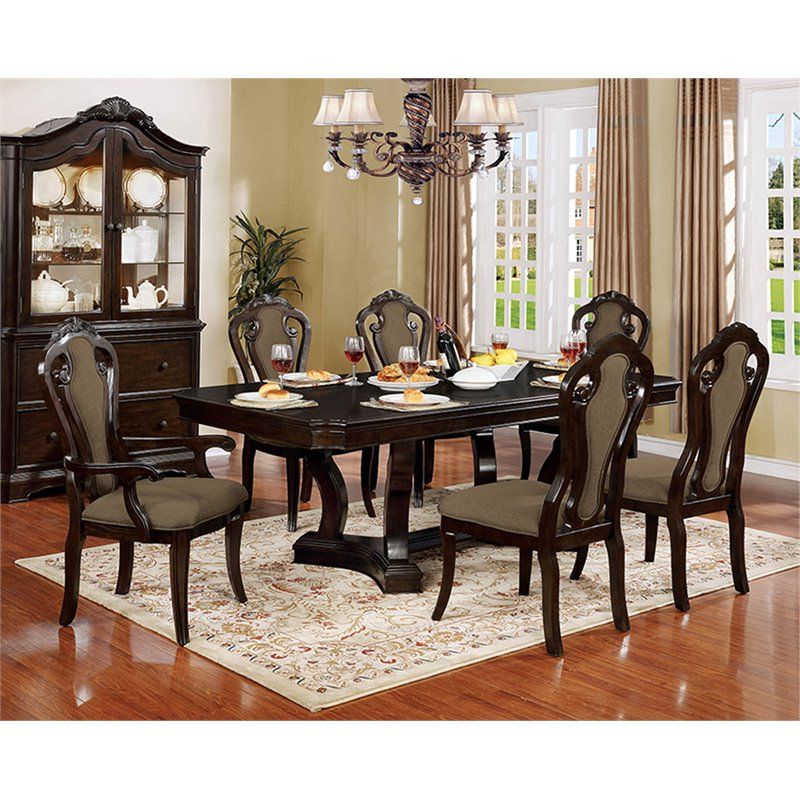 7 Piece Extendable Dining Sets Within Recent Furniture Of America Katuy 7 Piece Wood Extendable Dining Set In Walnut (View 11 of 15)