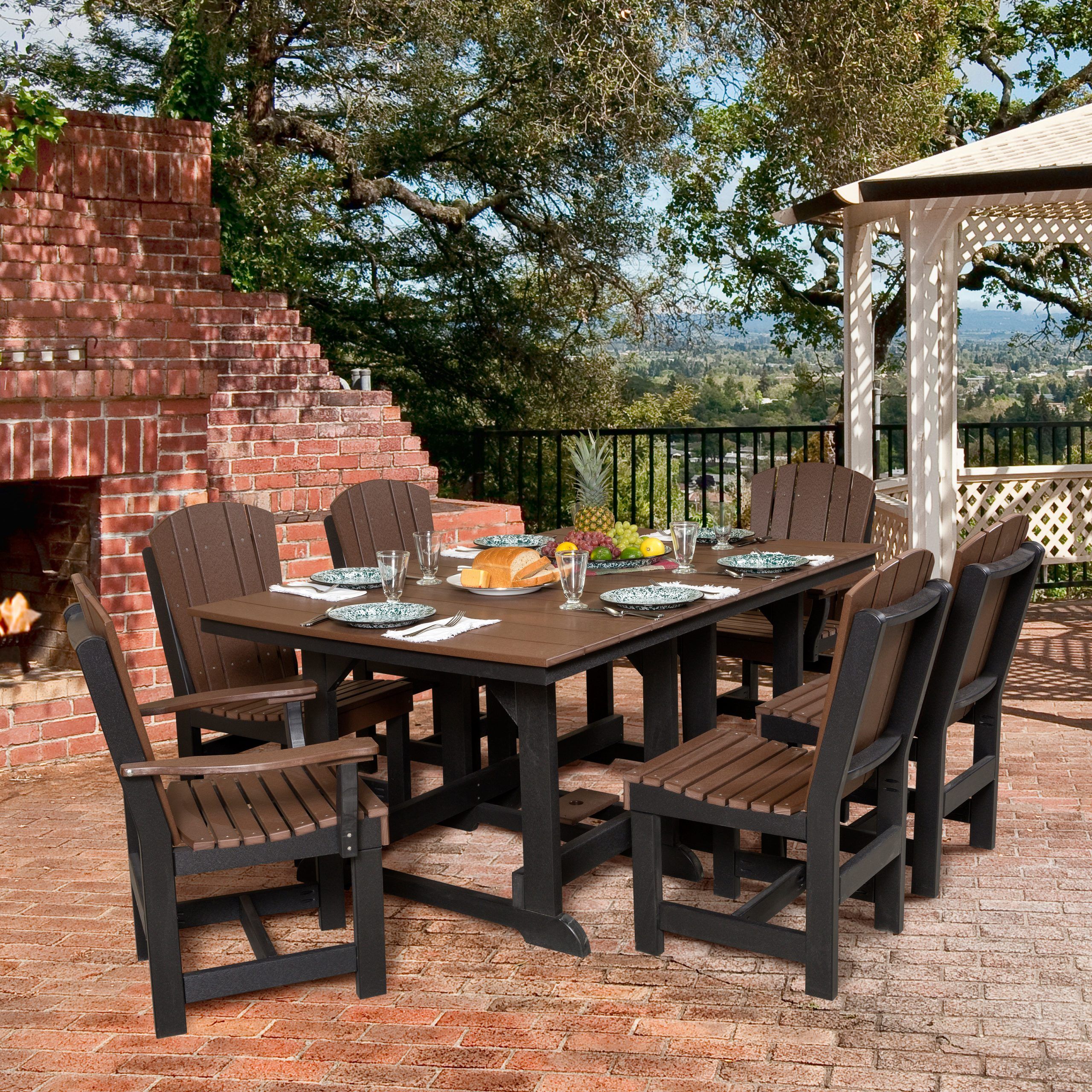 7 Piece Rectangular Patio Dining Sets With Latest Little Cottage Heritage Recycled Plastic 7 Piece Rectangular Patio (View 5 of 15)