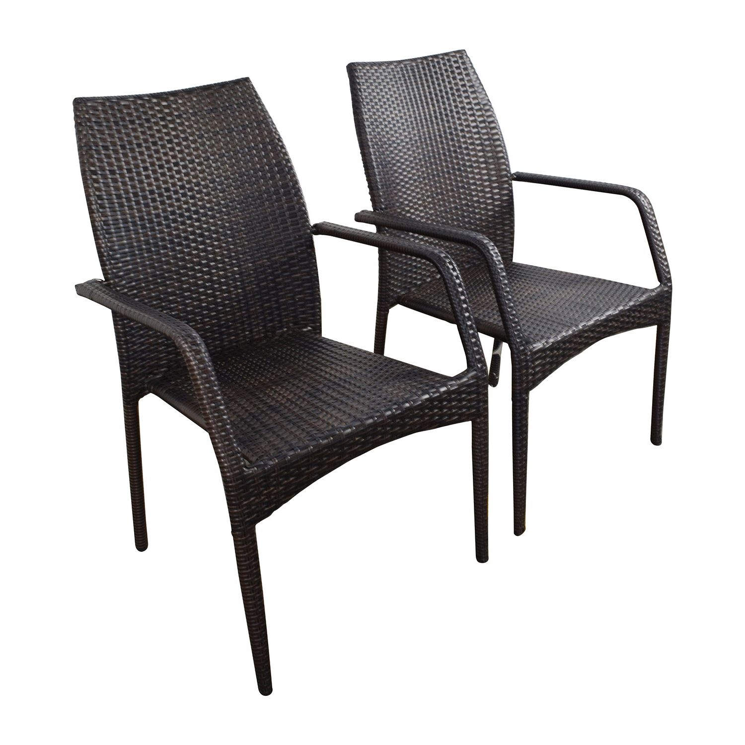 [%85% Off – Dark Brown Wicker Outdoor Dining Chairs / Chairs Pertaining To Most Popular Dark Brown Wood Outdoor Chairs|dark Brown Wood Outdoor Chairs For 2020 85% Off – Dark Brown Wicker Outdoor Dining Chairs / Chairs|most Popular Dark Brown Wood Outdoor Chairs Pertaining To 85% Off – Dark Brown Wicker Outdoor Dining Chairs / Chairs|recent 85% Off – Dark Brown Wicker Outdoor Dining Chairs / Chairs For Dark Brown Wood Outdoor Chairs%] (View 2 of 15)