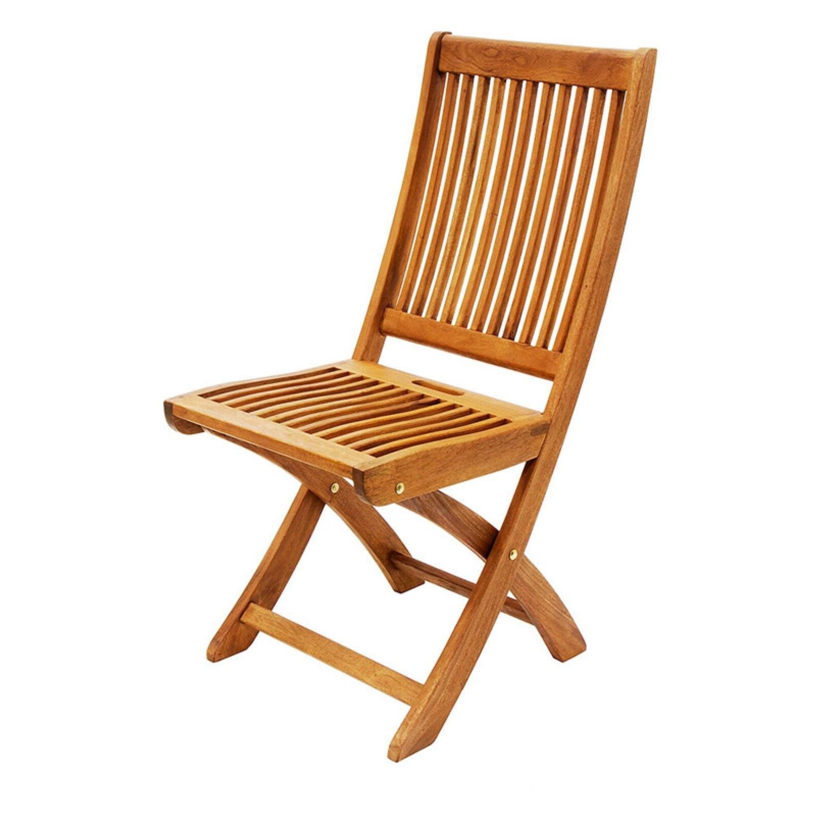 Achla Eucalyptus Wood Folding Patio Dining Chair – Walmart Throughout Widely Used Eucalyptus Stackable Patio Chairs (View 1 of 15)