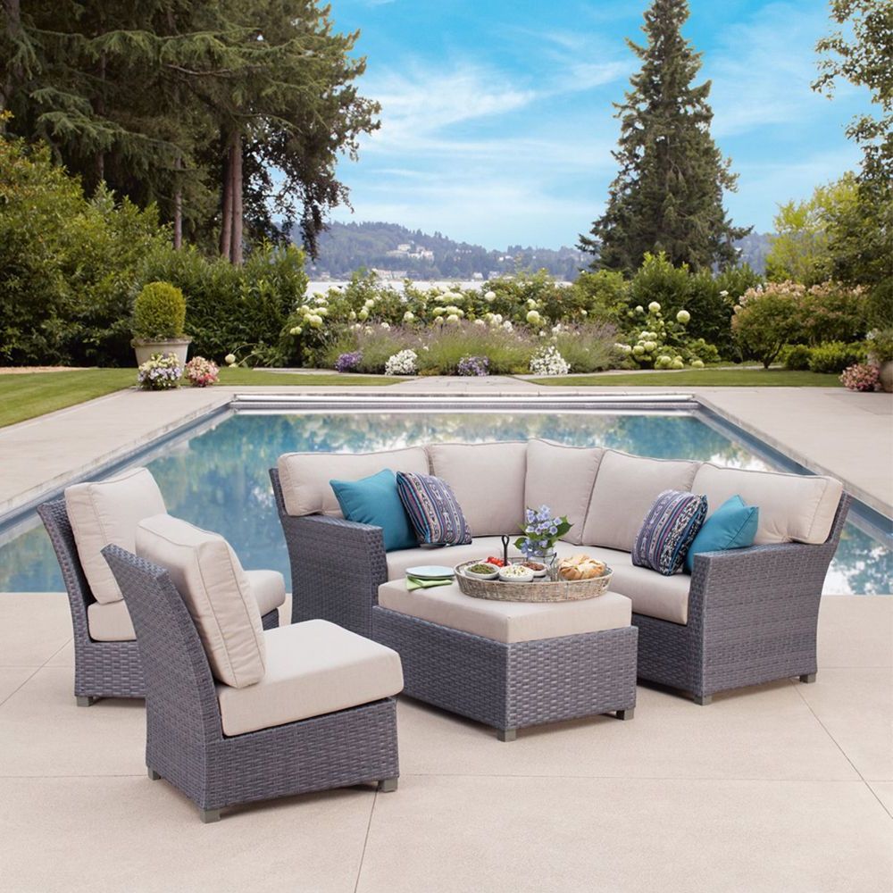 Aluminum Furniture, Outdoor Settings Within Newest Outdoor Seating Sectional Patio Sets (View 7 of 15)