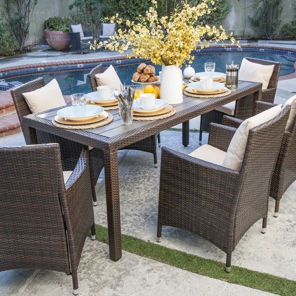Angelo:home Nathaniel 7 Piece Dining Set With Cushions (View 15 of 15)