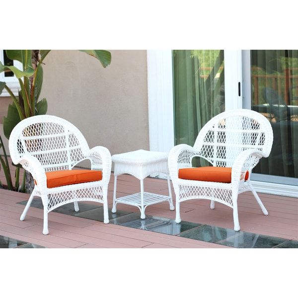 Beige Wicker And Green Fabric Patio Bistro Sets Inside Preferred Shop Santa Maria White Wicker Chair And End Table Set With Cushions (View 7 of 15)