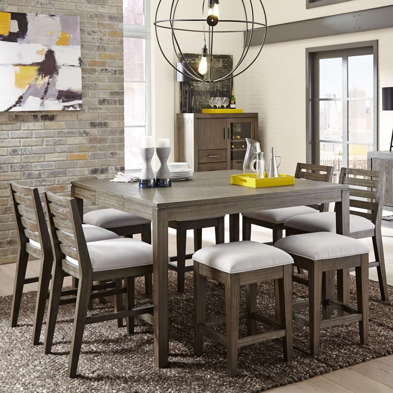 Belfort Select District 9 Piece Counter Height Dining Set (View 12 of 15)