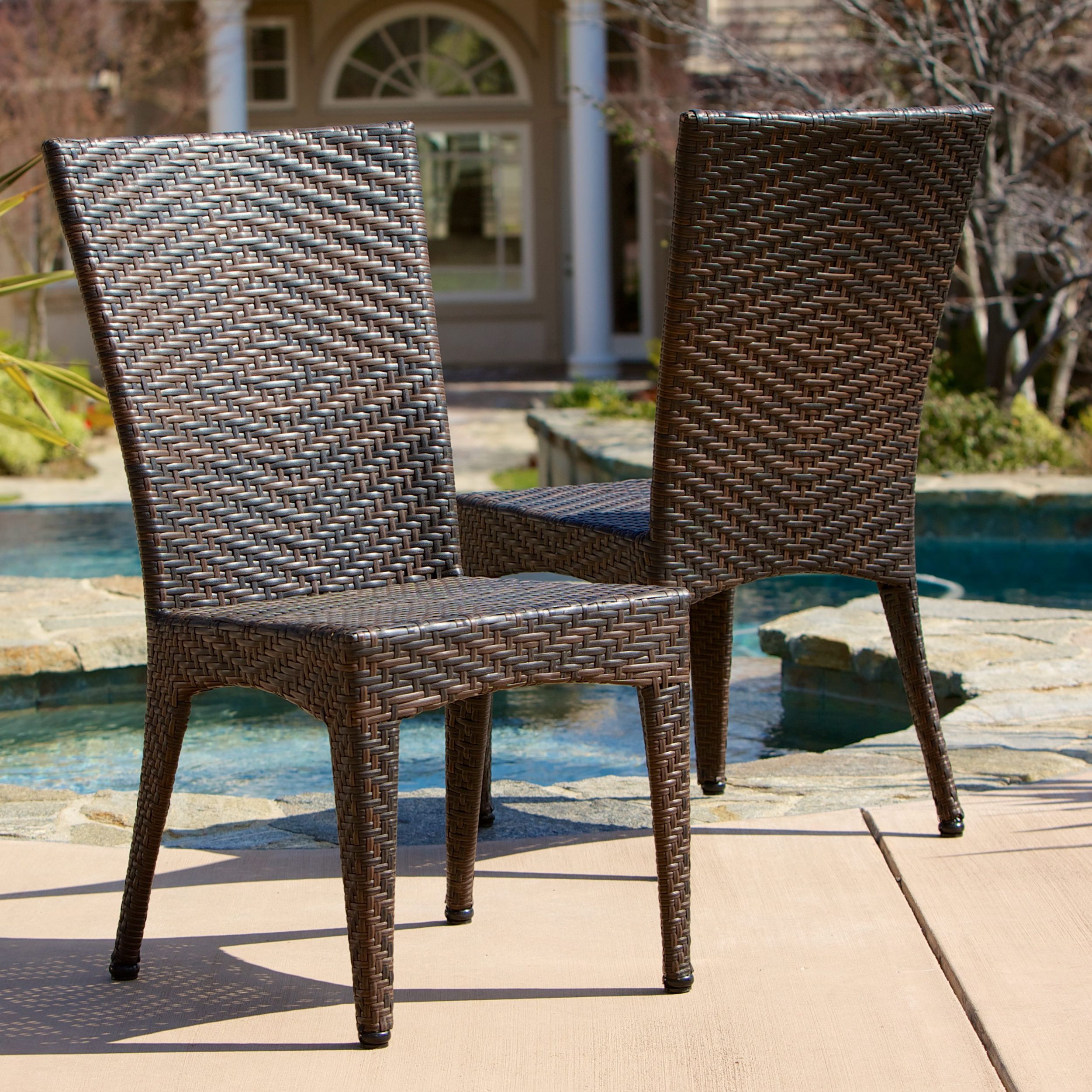 Better Homes & Gardens Outdoor Wicker Chairs, Brown, Set Of 2 – Walmart In Most Up To Date Rattan Wicker Outdoor Seating Sets (View 2 of 15)
