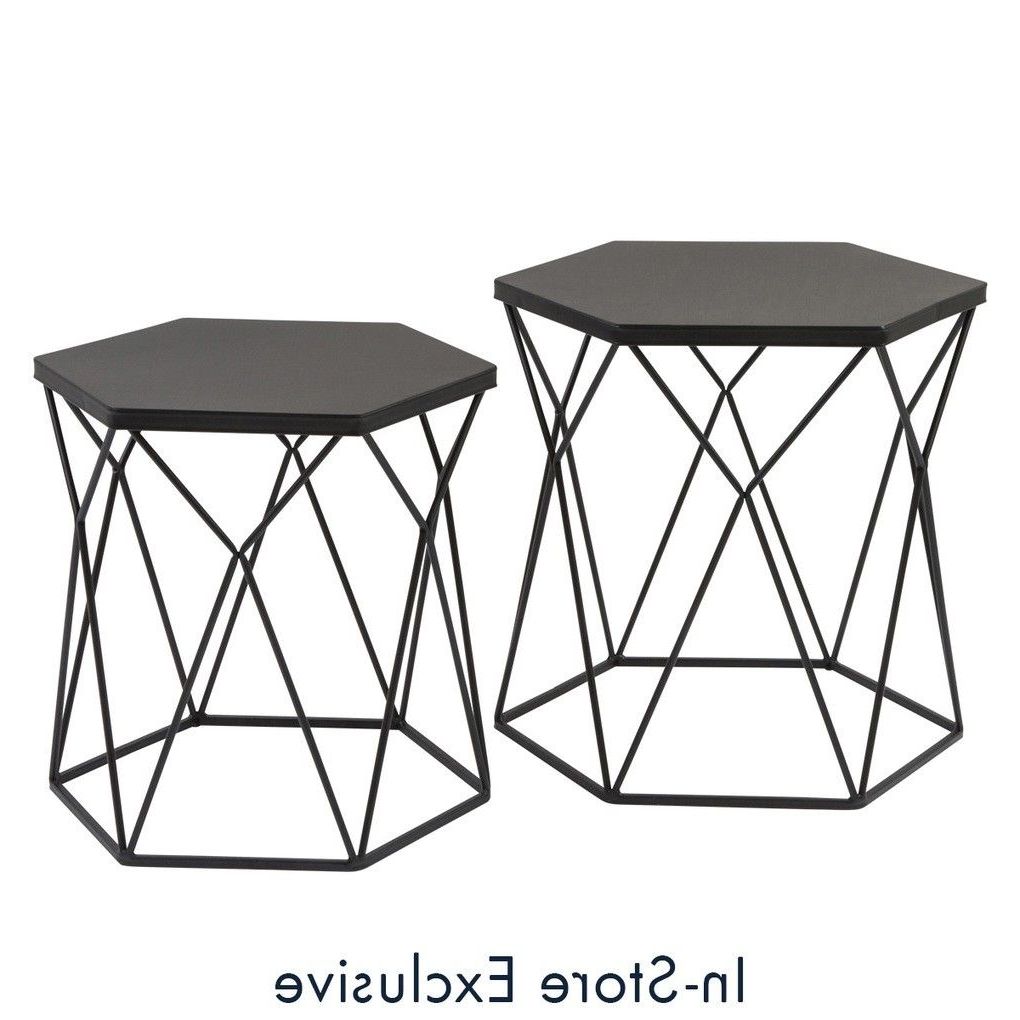 Black Table, Table, Home Decor With Regard To Current Triangular Indoor Outdoor Nesting Tables (View 12 of 15)