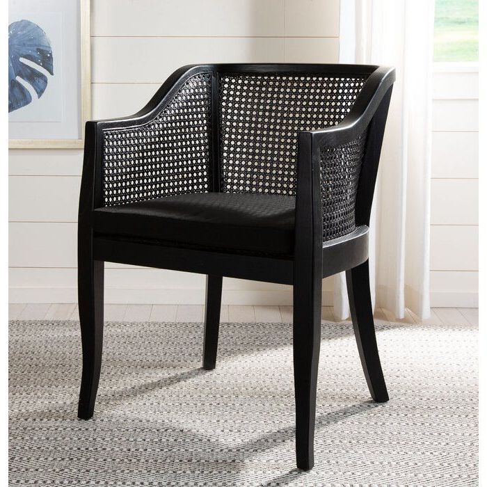 Black Weave Outdoor Modern Dining Chairs Sets Regarding Latest Corrigan Studio Bostic Upholstered Dining Chair & Reviews (View 1 of 15)