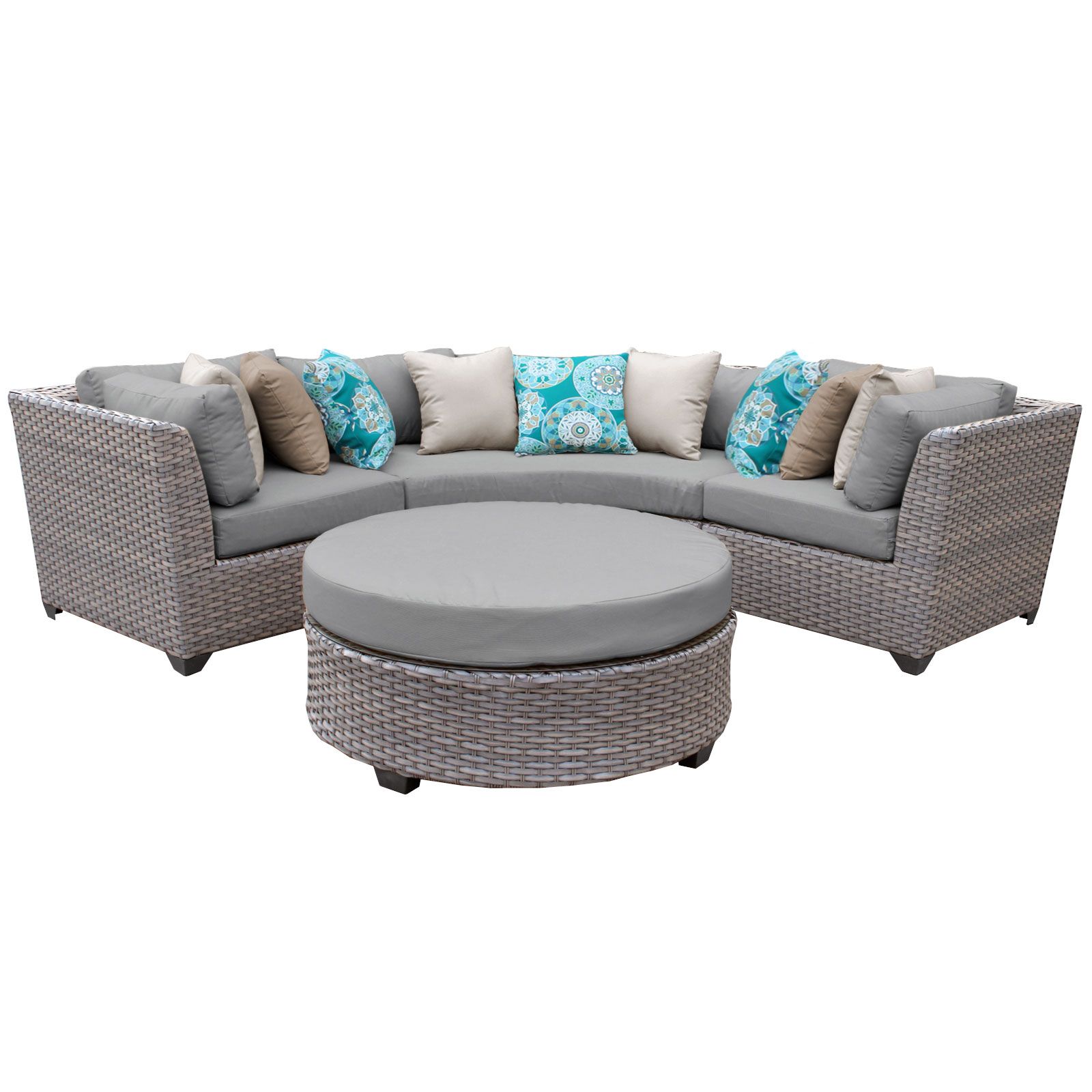 Catalina 4 Piece Outdoor Wicker Patio Furniture Set 04a – Walmart With Most Up To Date 4 Piece Outdoor Wicker Seating Sets (View 14 of 15)