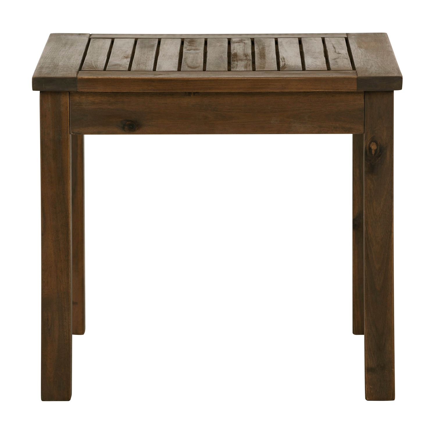 Classic Acacia Wood Patio Side Table – Pier1 Imports With Well Known Natural Dark Oil Acacia Outdoor Arm Chairs (View 6 of 15)