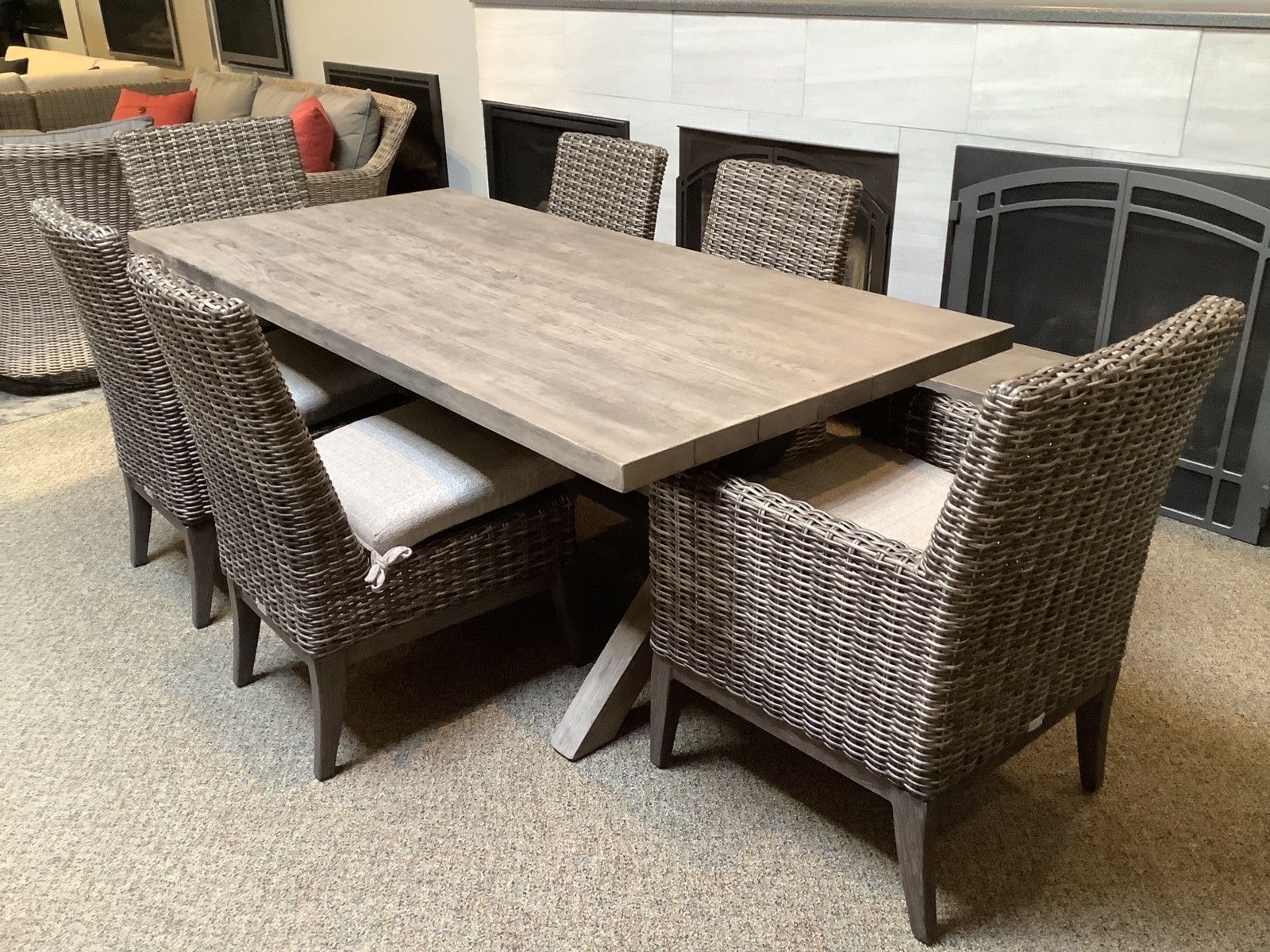 Distressed Gray Wicker Patio Dining Sets With Regard To Popular Outdoor Table And Chair Sets (View 1 of 15)