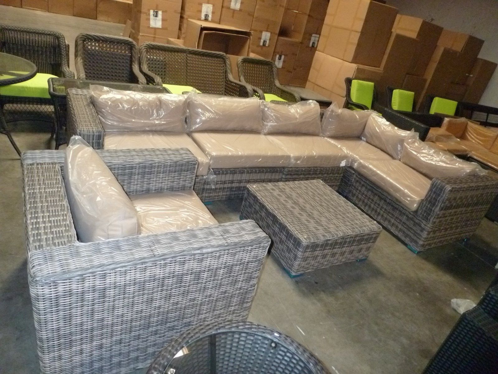 Distressed Wicker Patio Dining Set In Latest Distressed Outdoor Wicker Sectional Sofa Chair Coffee Table Patio (View 5 of 15)