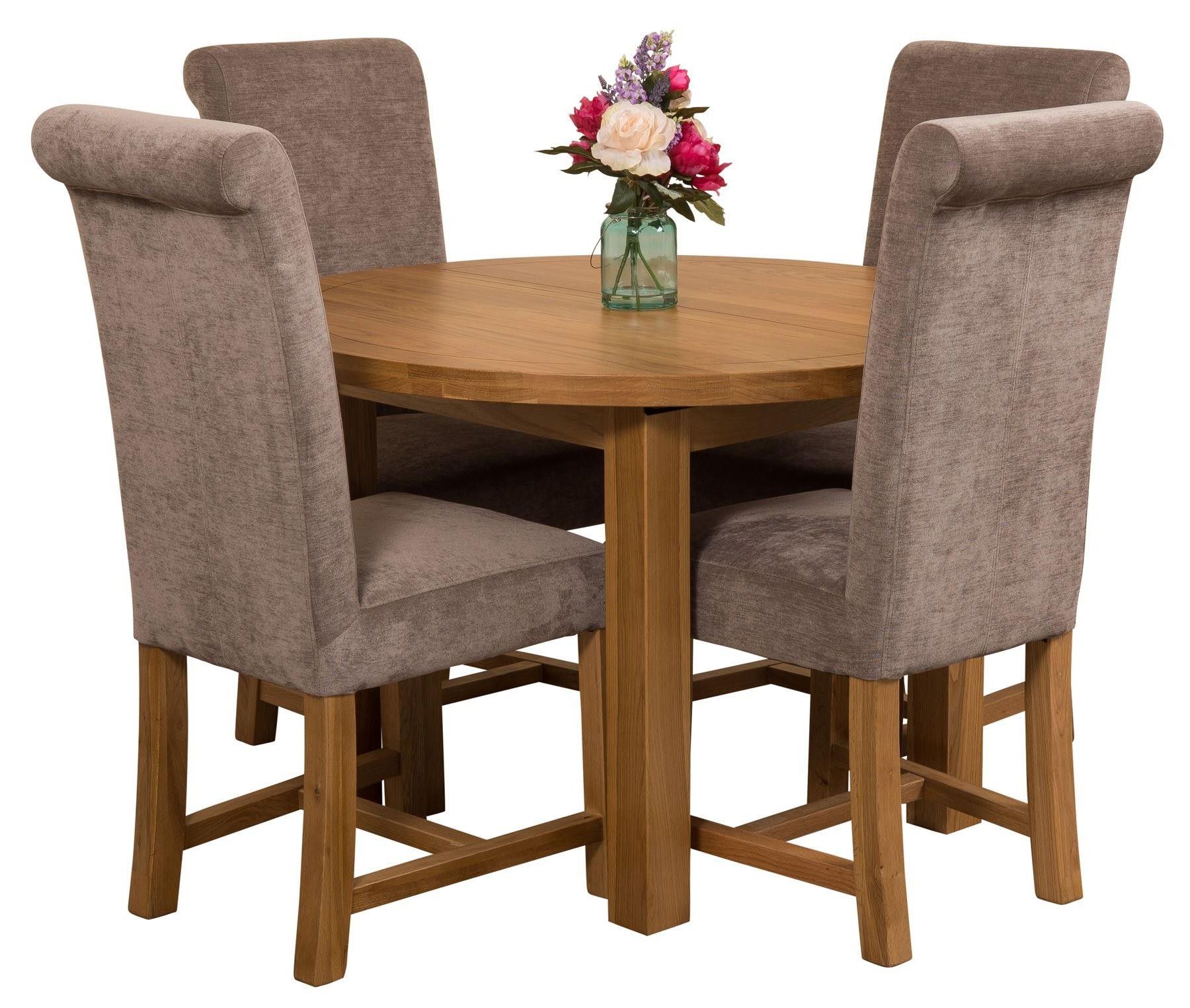 Edmonton Solid Oak Extending Oval Dining Table With 4 Washington Dining Pertaining To Most Popular Extendable Oval Dining Sets (View 8 of 15)