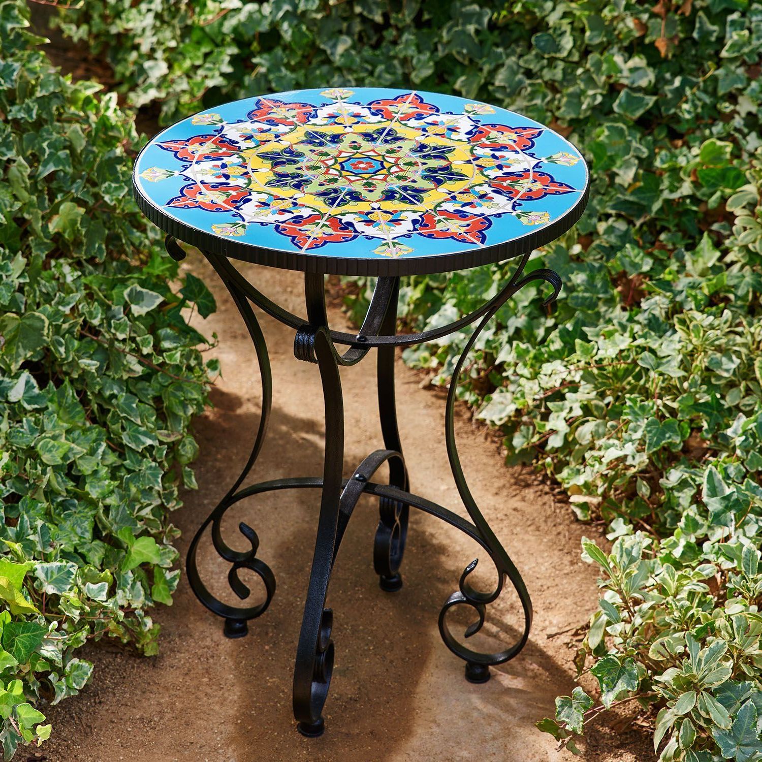 Emilio Mosaic Accent Table (View 3 of 15)
