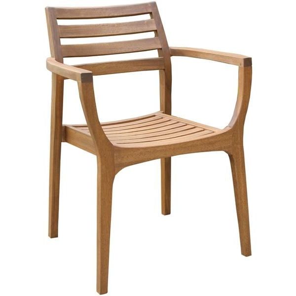 Eucalyptus Stackable Patio Chairs In Latest Outdoor Interiors Danish Eucalyptus Stacking Chair – 4 Pack (View 11 of 15)