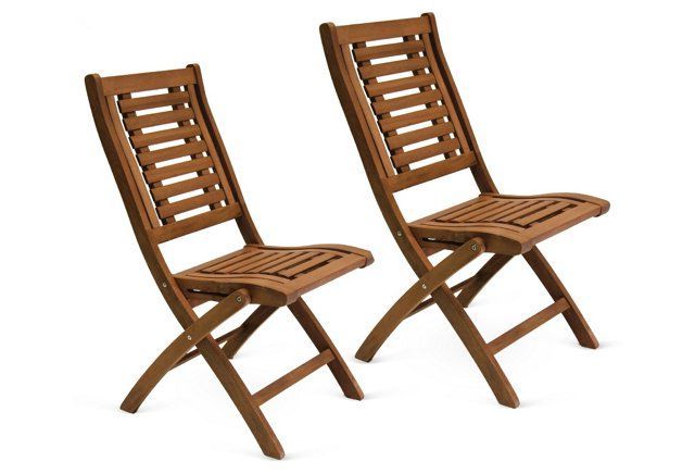 Eucalyptus Stackable Patio Chairs Regarding Most Popular Eucalyptus Folding Side Chairs, Pair (View 12 of 15)