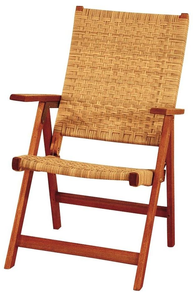 Eucalyptus Woven Seat Outdoor Folding Chair – #m (View 4 of 15)