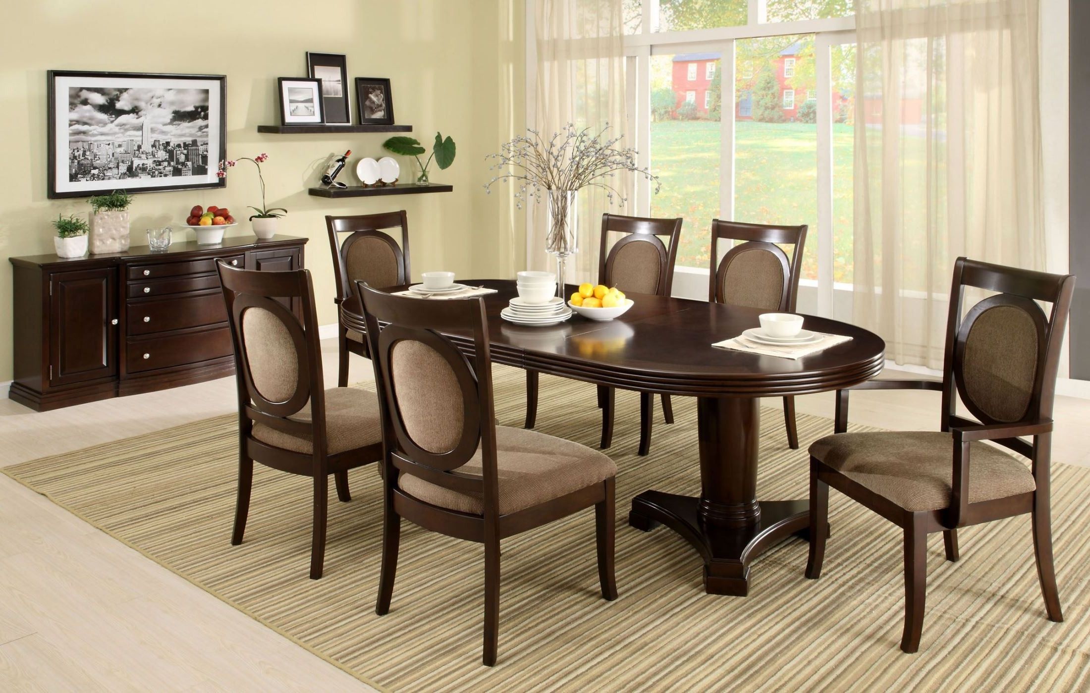 Evelyn Walnut Oval Extendable Pedestal Dining Table From Furniture Of Within Widely Used Extendable Oval Dining Sets (View 3 of 15)