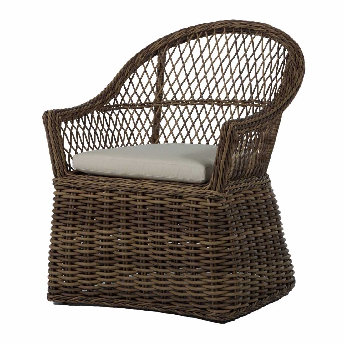 Fabric Outdoor Wicker Armchairs Throughout Most Recently Released Soho Wicker Arm Chair – Summer Classics Contract (View 15 of 15)