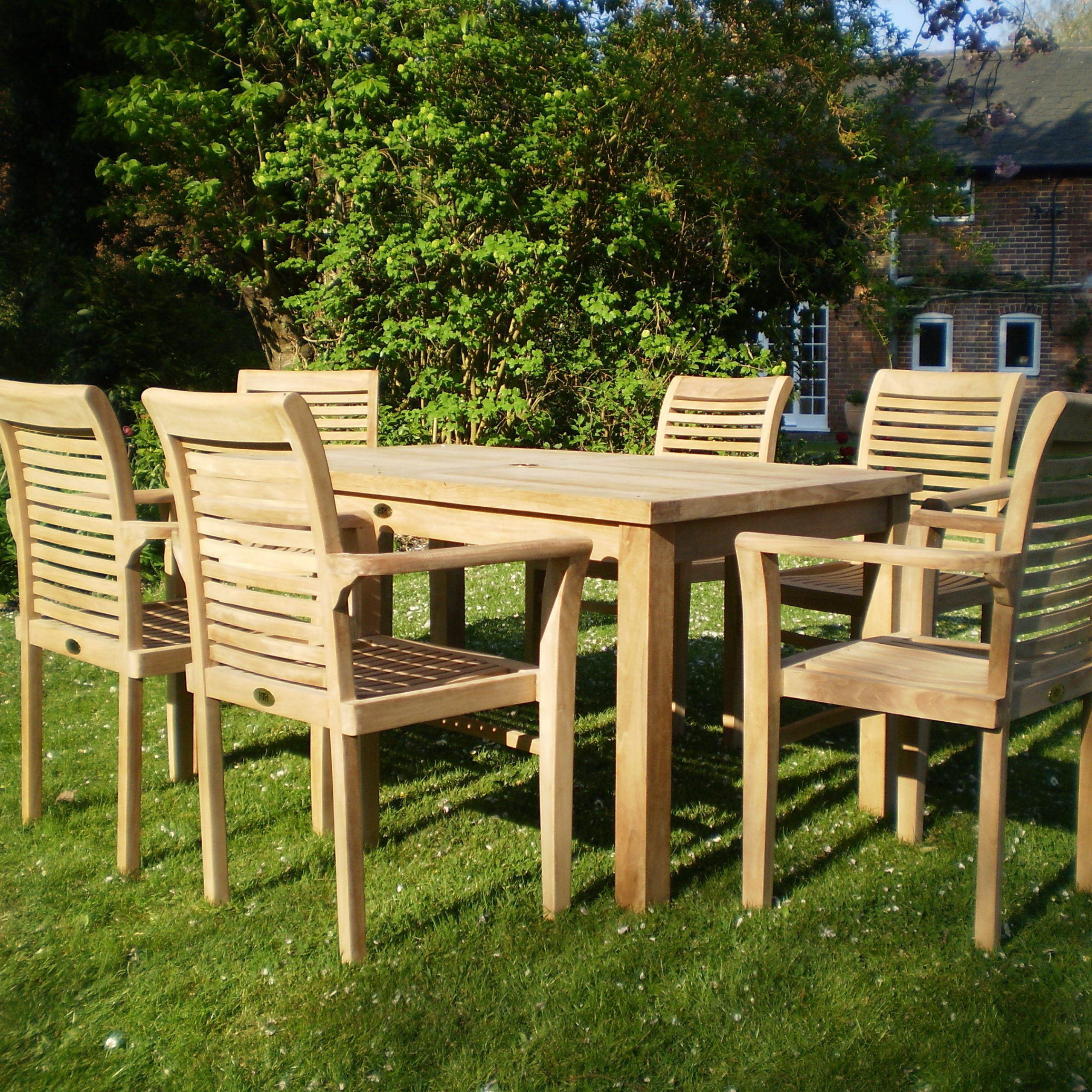 Famous Teak Patio Furniture – Chairs And Tables Uk – Teak Garden Furniture Intended For Teak Outdoor Loungers Sets (View 6 of 15)