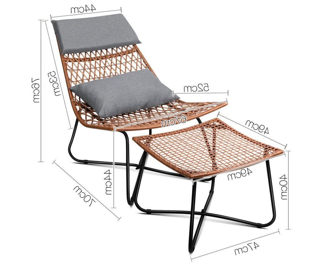 Fashionable Natural Woven Outdoor Chairs Sets Inside Outdoor Furniture Lounge Chair Set Sun Day Bed Rattan Pe Wicker Garden (View 10 of 15)